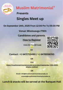 September 14th 2025 - Singles Meetup